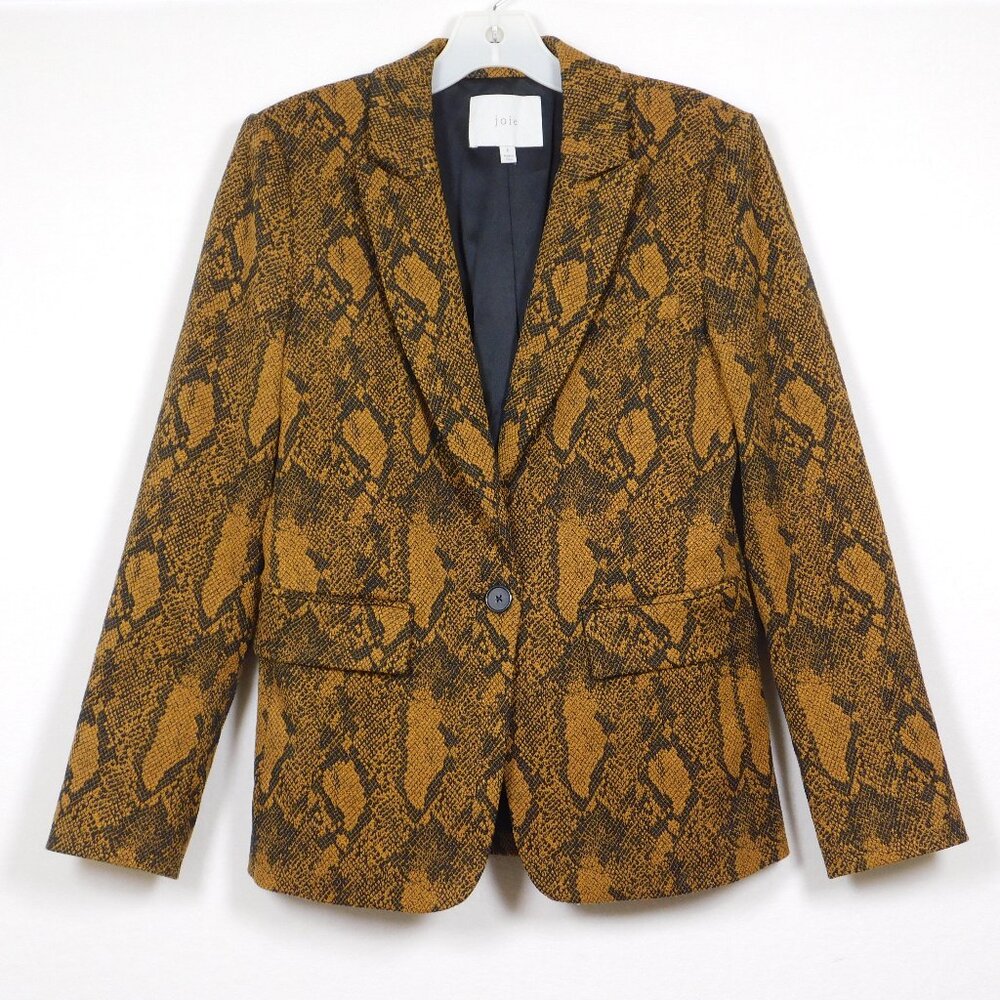 Joie Anilah Snake Skin Animal Print Blazer Jacket 6 (8325)